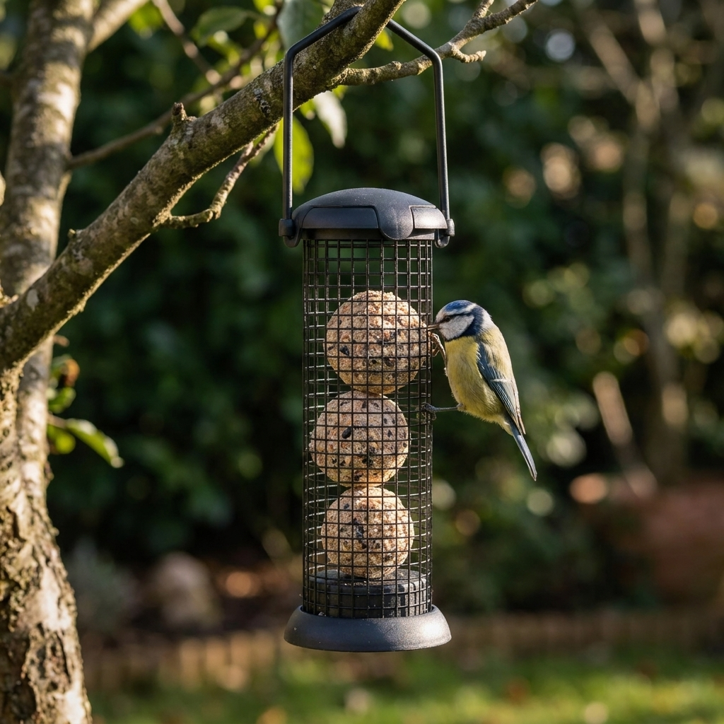 Mangeoire à Boules de Suif Suspendue pour Oiseaux de Jardin