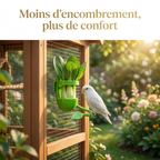 Perchoir 2-en-1 avec Mangeoire Intégrée pour Oiseaux de Compagnie