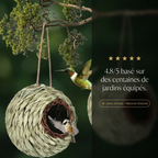 Nichoir Sphérique Artisanal en Bambou pour Petits Oiseaux