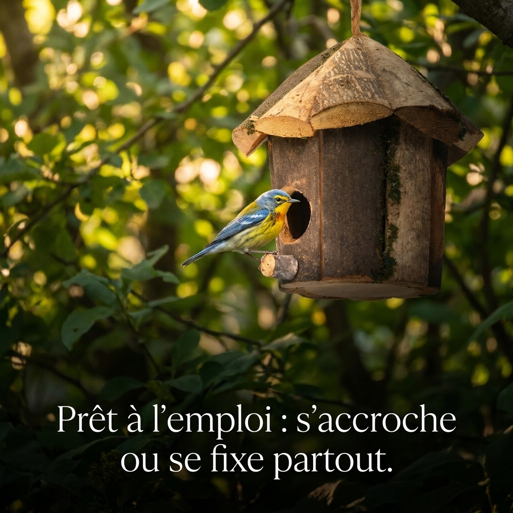 Nichoir en Bois Rustique pour Jardin