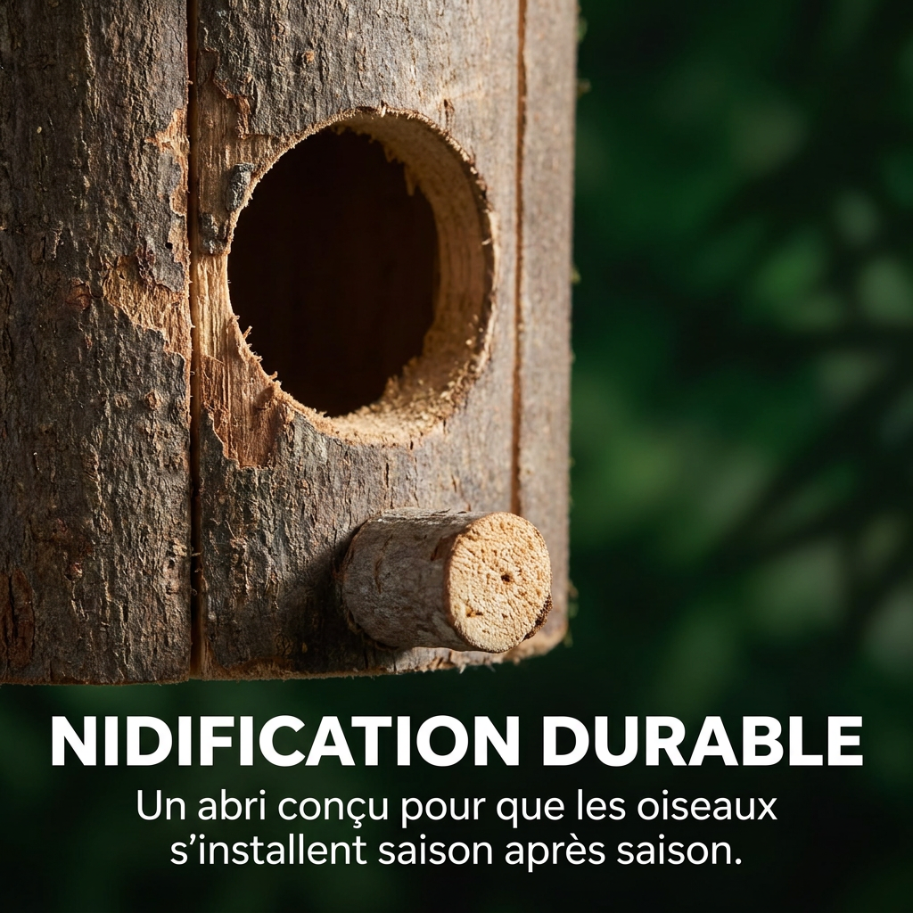 Nichoir en Bois Rustique pour Jardin