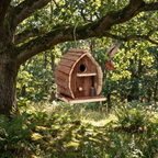 Nichoir Rustique en Bois Dur pour Oiseaux