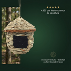 Nichoir Artisanal en Paille Naturelle Tressé à la Main