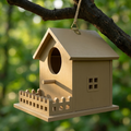 Nichoir en Bois Naturel pour Oiseaux