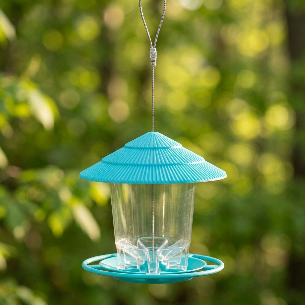 Mangeoire Hexagonale Suspendue Anti-Écureuils pour Oiseaux