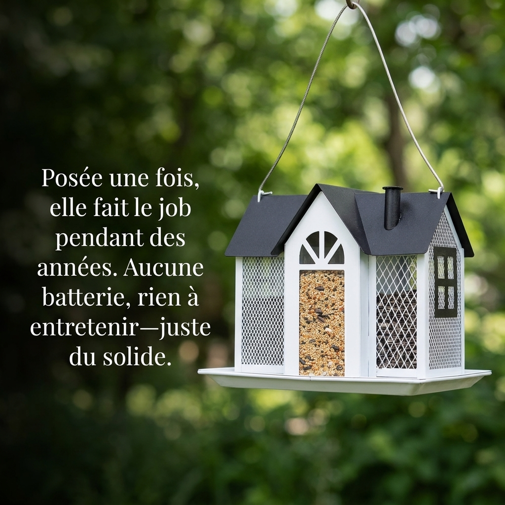 Mangeoire Cage en Fer pour Oiseaux