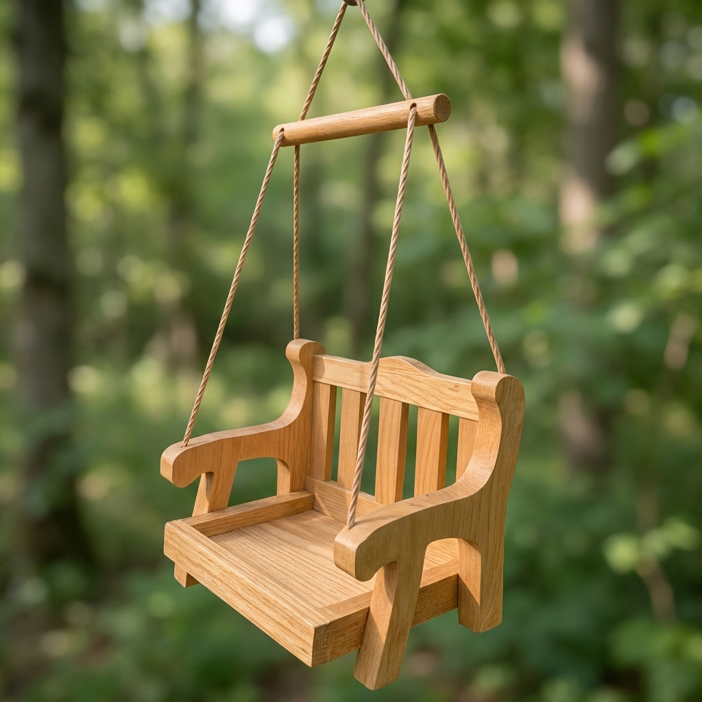 Mangeoire à Oiseaux en Bois Forme Banc Suspendu