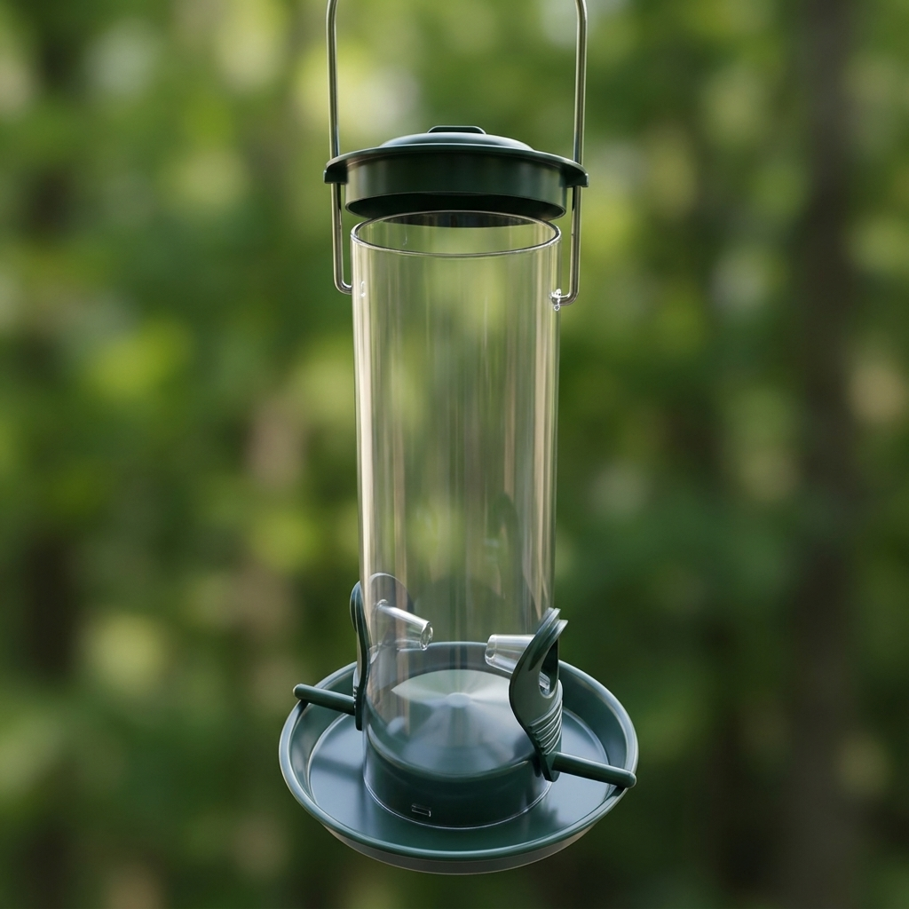 Mangeoire Tubulaire Transparente pour Oiseaux Sauvages