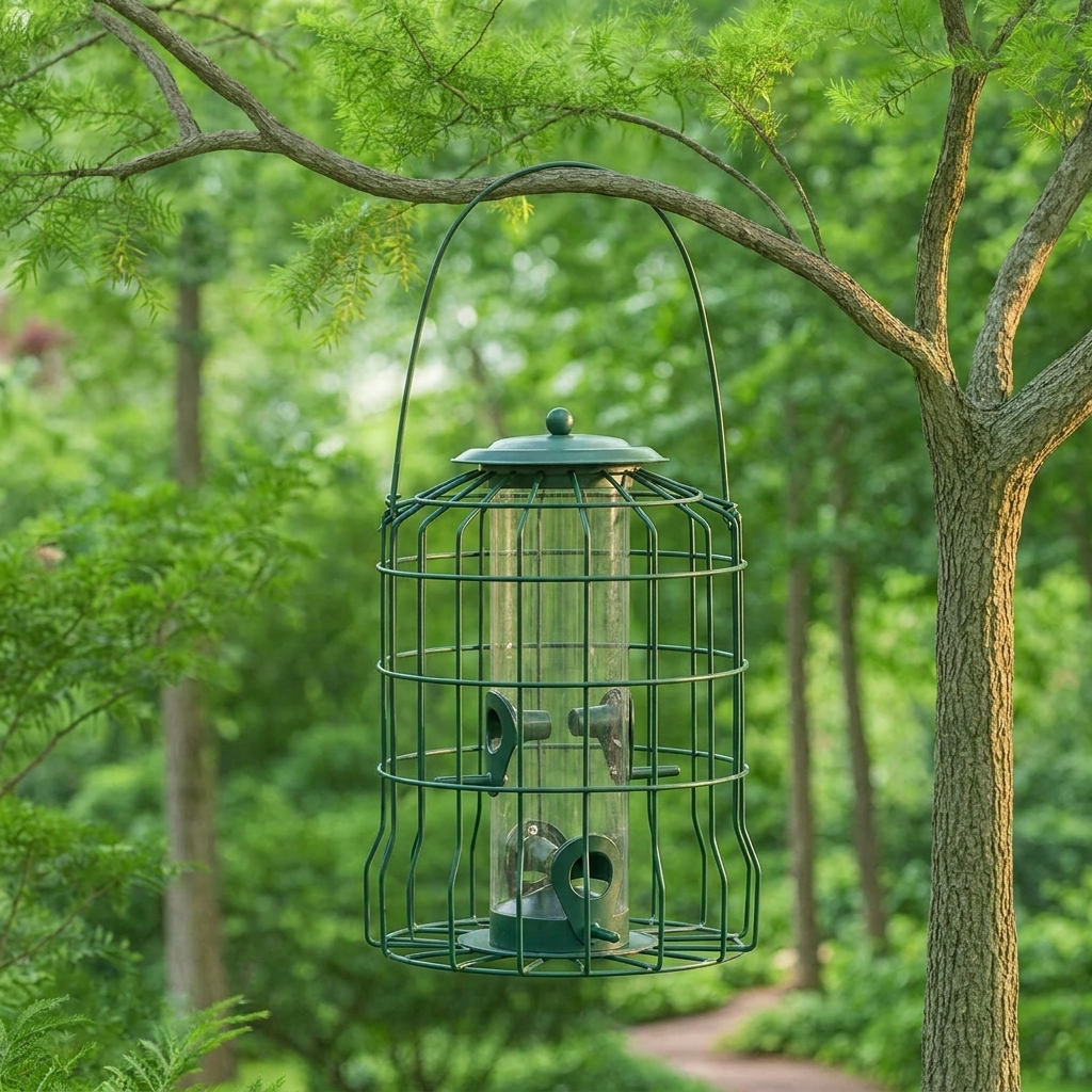 Mangeoire Anti-Écureuils pour Oiseaux