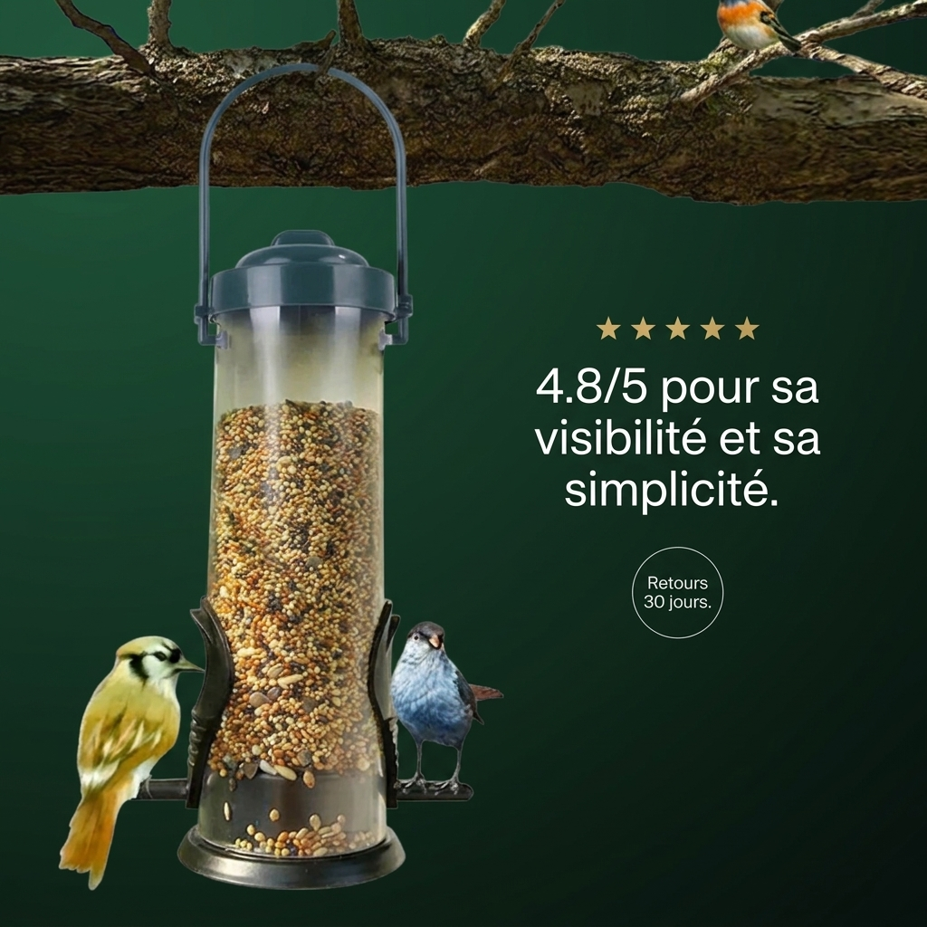 Mangeoire à Boules de Suif Suspendue pour Oiseaux de Jardin