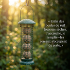 Mangeoire à Boules de Suif Suspendue pour Oiseaux de Jardin