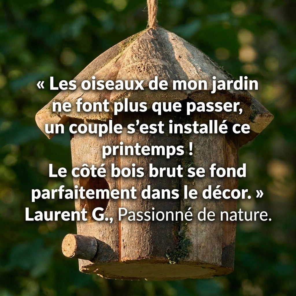 Nichoir en Bois Rustique pour Jardin