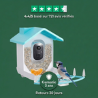 Mangeoire Connectée à Caméra IA Solaire pour Oiseaux
