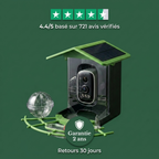 Mangeoire Connectée à Caméra 2K 4MP avec Carte SD 32 Go Incluse et Panneau Solaire
