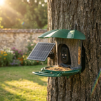 Mangeoire Oiseaux Caméra 180° Solaire 6W