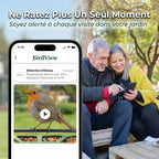 Mangeoire Oiseaux Caméra 180° Solaire 6W