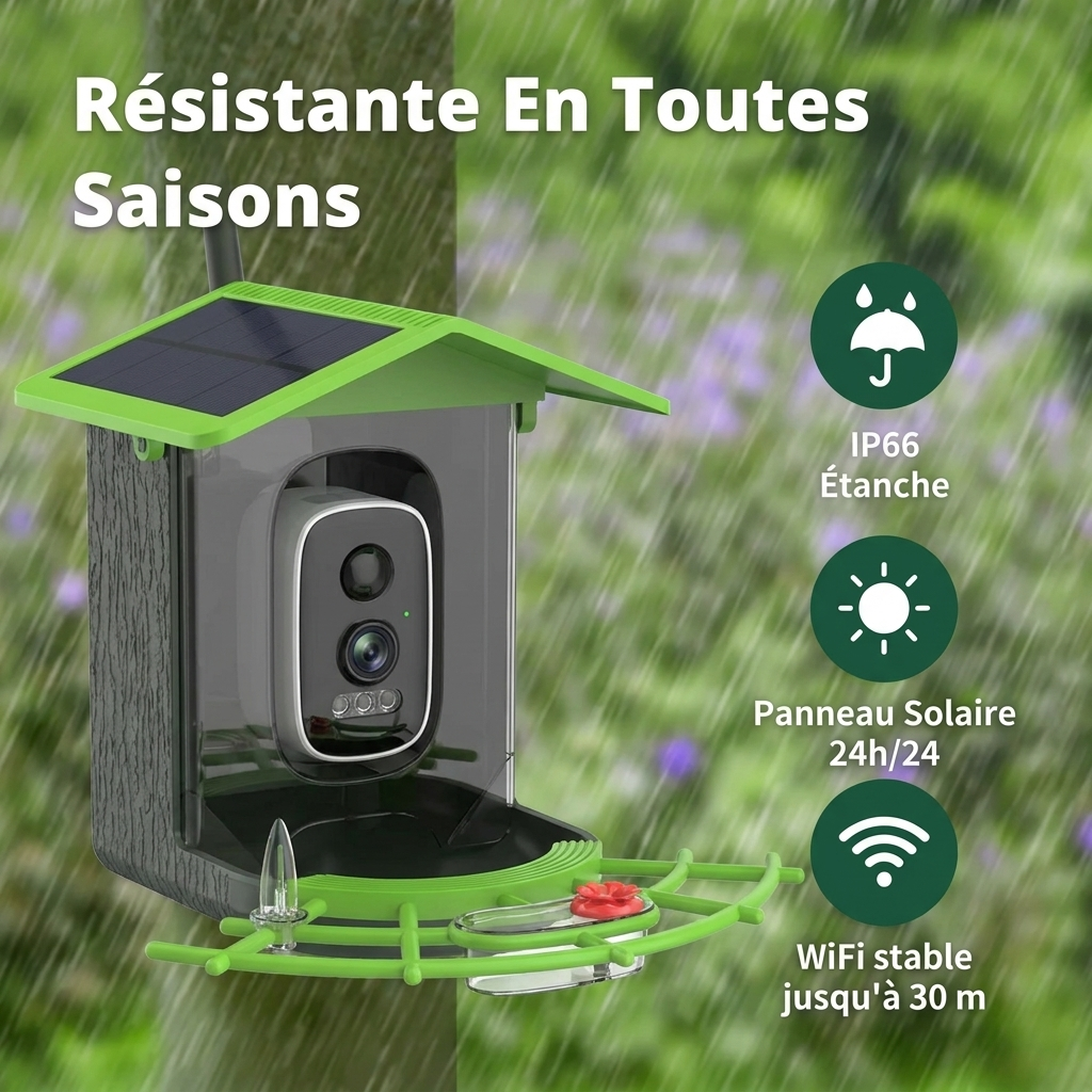 Mangeoire Caméra 2K SD 32 Go Incluse