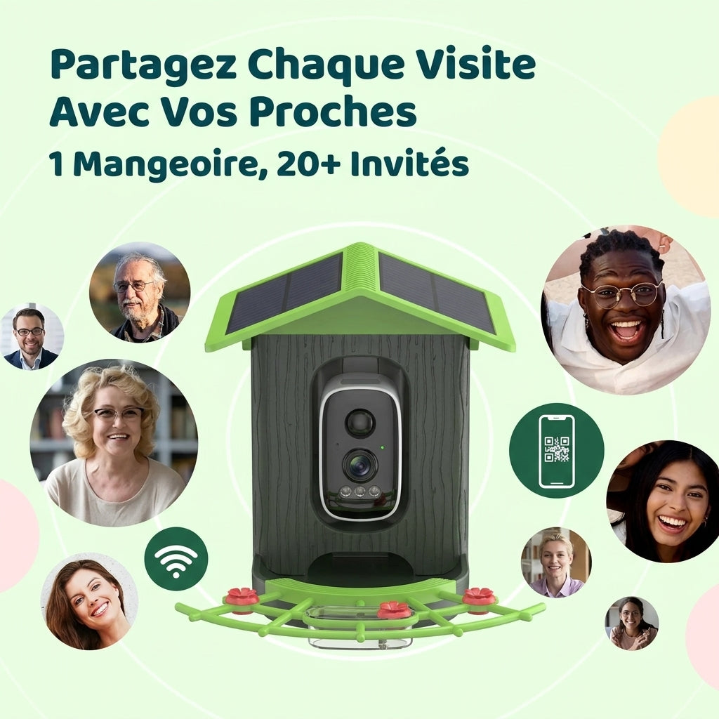 Mangeoire Caméra 2K SD 32 Go Incluse